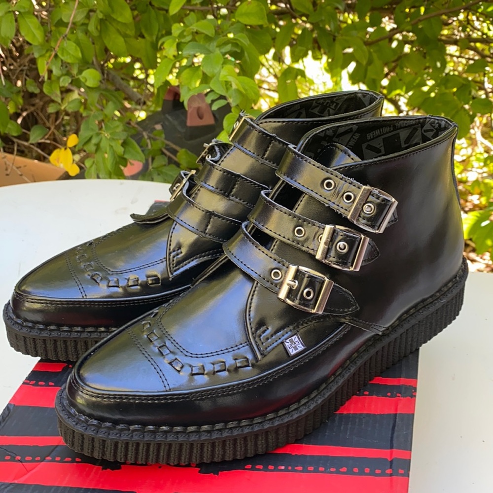 TUK TRIPLE MONK STRAP POINTED TOE BOOTS A8503 discontinued